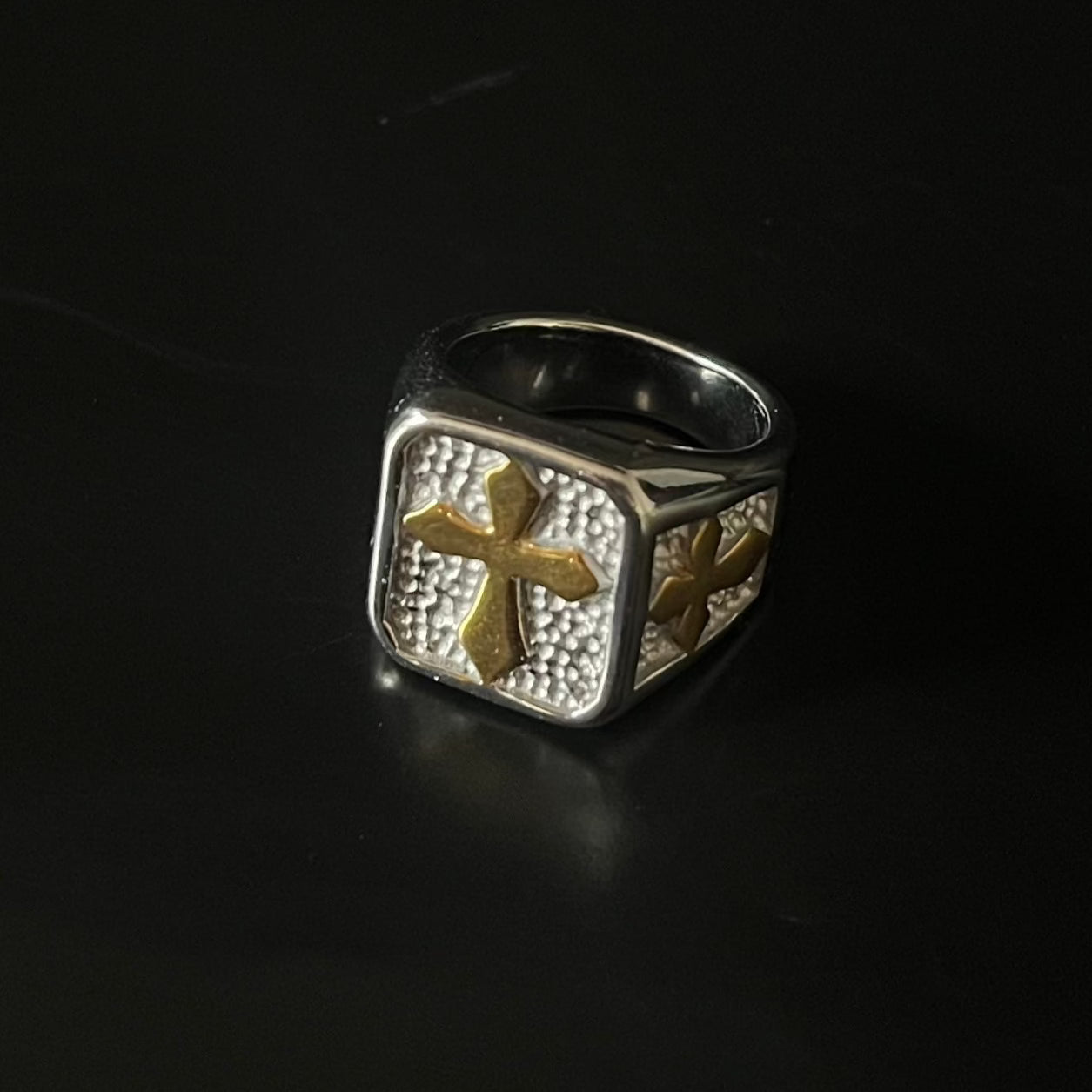 ANILLO SELLO CRUZ DUO