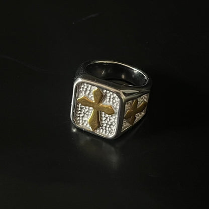 ANILLO SELLO CRUZ DUO