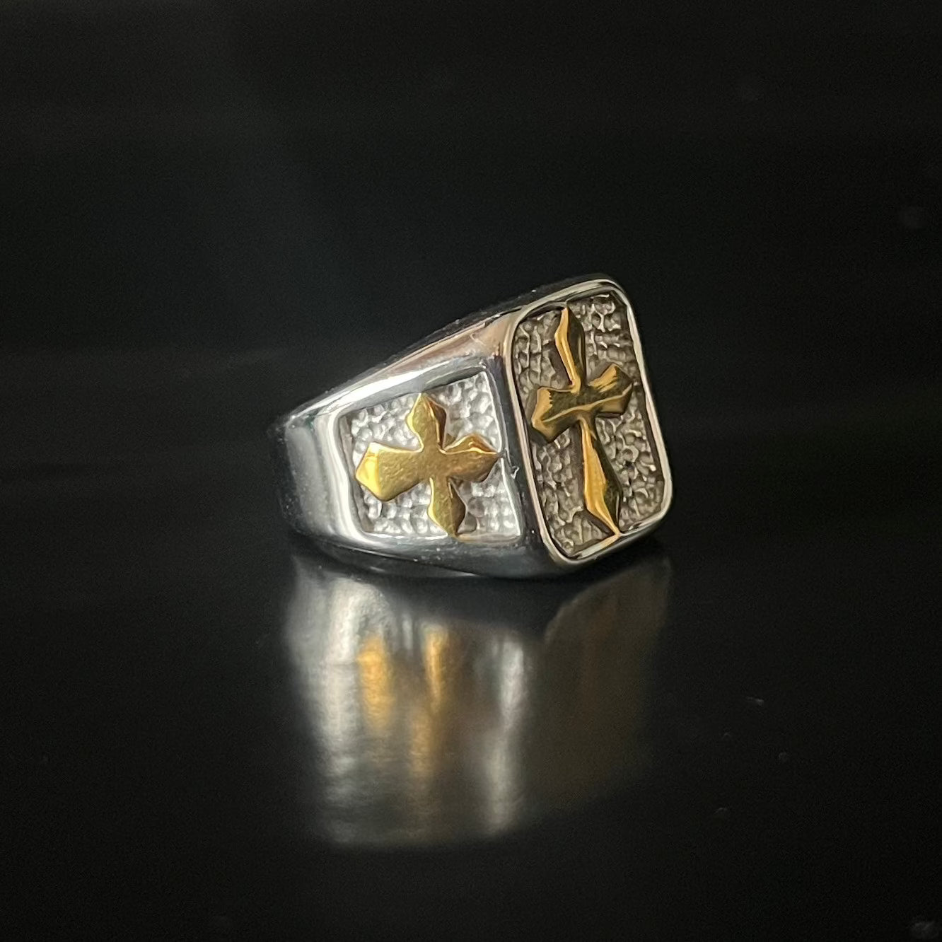ANILLO SELLO CRUZ DUO