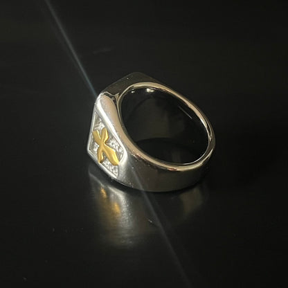 ANILLO SELLO CRUZ DUO