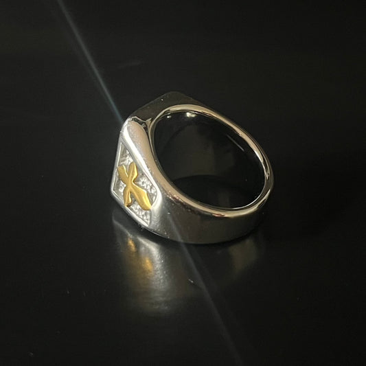 ANILLO SELLO CRUZ DUO