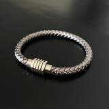 PULSERA PELLE METAL SILVER
